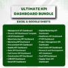 20 KPI Dashboards (Excel Sheets & Google Doc)